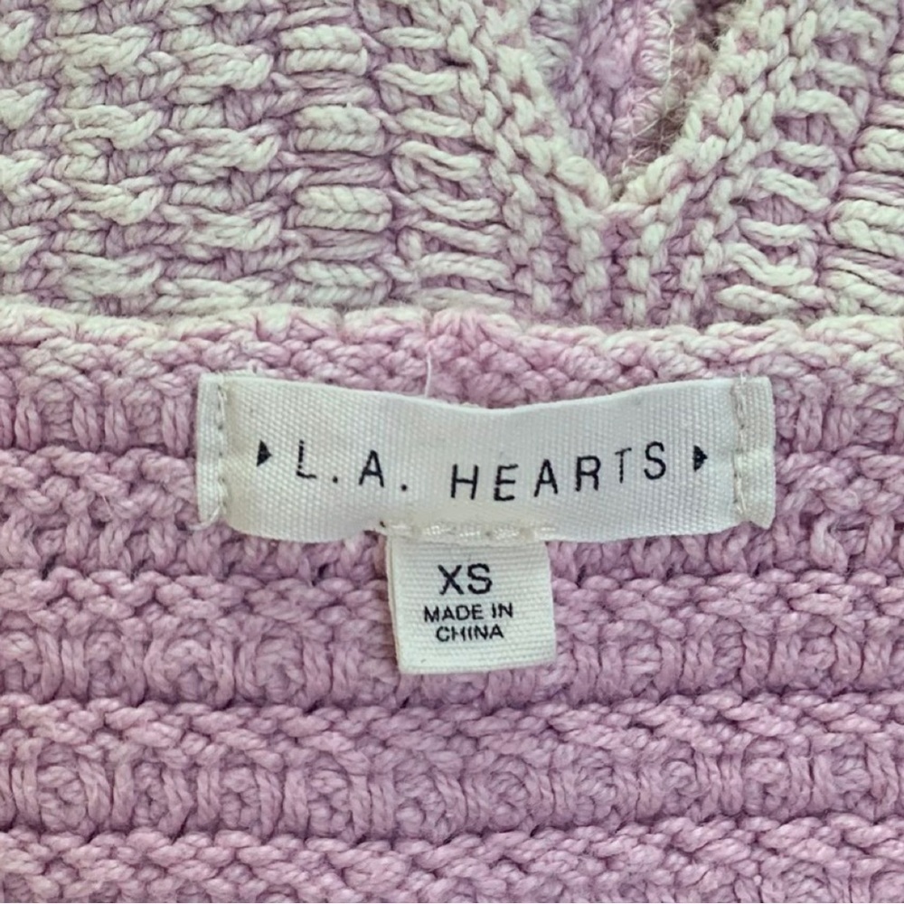 Pac Sun LA Hearts Pink Knit Crochet Spaghetti Strap Crop Top - Picture 10 of 12